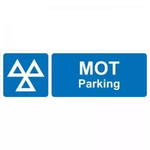 Image of MOT Parking&rsquo; Sign; Rigid PVC Board 600mm x 200mm