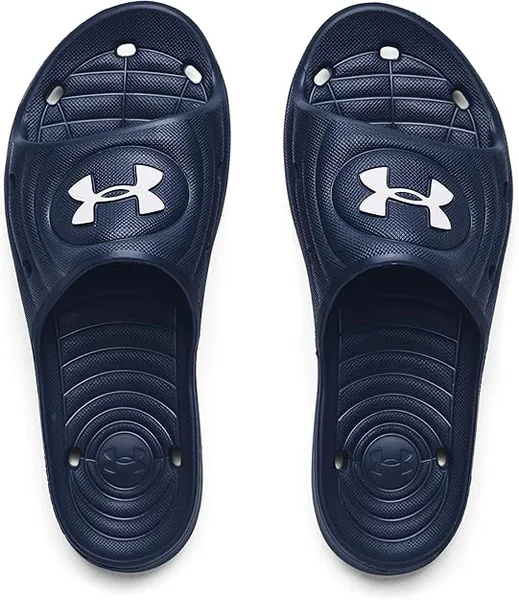 Image of Under Armour Mens M Locker IV Summer Slider Sandals UK Size 8 (EU 42.5, US 9) Academy White 3023758-401-8