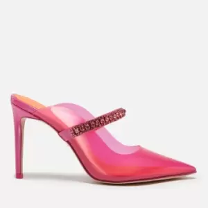Image of Kurt Geiger London Womens Duke Vinyl Heeled Mules - Fuchsia - UK 5