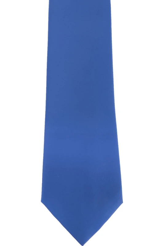 Image of Premier Premier Men Plain Satin Tie (Narrow Blade) Pack of 2 in Mid Blue Mid Blue One Size Male 5059269153137