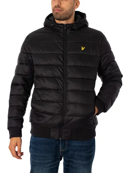 Image of Lyle & Scott Wadded Jacket Jet Black XXL
