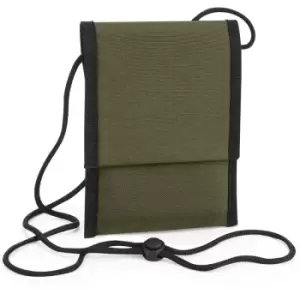 Image of Unisex Adult Recycled Crossbody Bag (One Size) (Military Green) - Bagbase