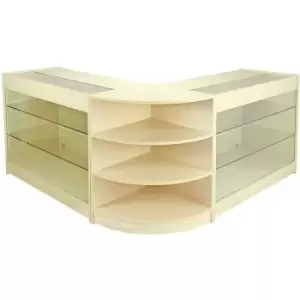 Image of MonsterShop Pulsar Shop Counter Cabinets & Retail Display Glass - Maple