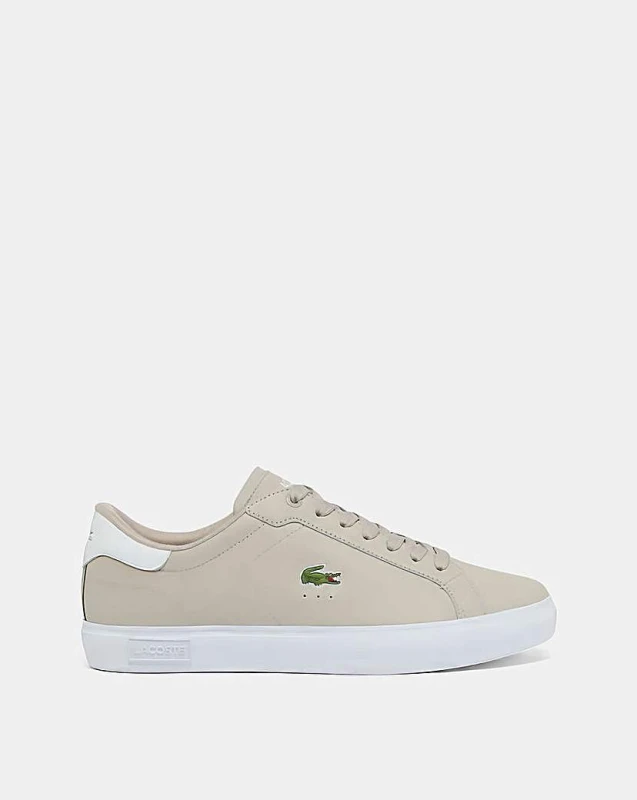 Image of Lacoste Lacoste Powercourt Leather Trianer Grey - Lacoste - Size: 8 Grey Male 8 LA31502
