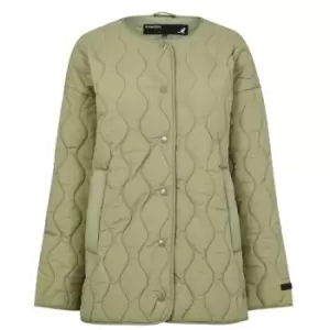 Image of Kangol Quilted Jacket Womens - Green