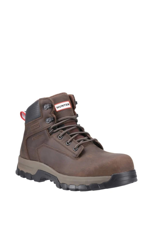 Image of Hunter Mens Lightning Safety Boot in Brown Size: 11 Brown Male 11