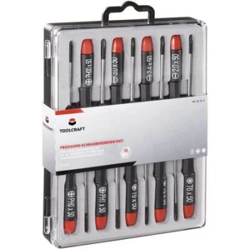 Image of TOOLCRAFT Electrical & precision engineering Screwdriver set 9 Piece Slot, Phillips, Torx