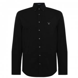 Image of Gant Broadcloth Shirt - Black 005