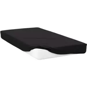 Image of Belledorm Divan Extra Deep Fitted Sheet (Single) (Black) - Black