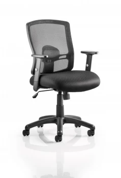 Image of dynamic Basic Tilt Task Office Chair with Adjustable Armrest and Seat Portland Black