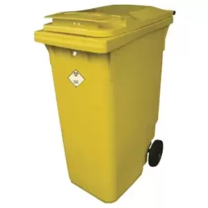 Image of Clinical Waste Lockable Wheelie Bin - 660 litre - 1200 x 1200 x 770 - 4 wheels