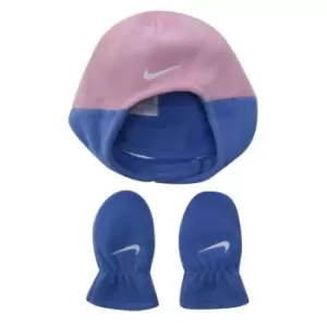 Image of Nike Swoosh Trapper Hat And Mitten Set - Pink