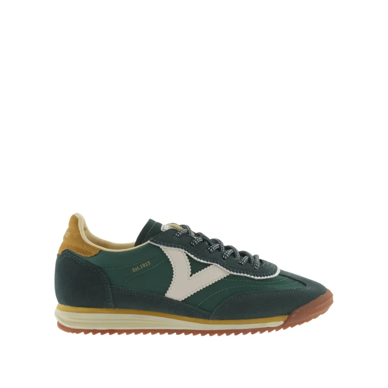 Image of Victoria Womens nylon and split leather sneakers Victoria Saturno Vert Female 38