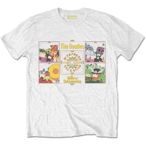 Image of The Beatles - Yellow Submarine Sgt Pepper Band Mens Large T-Shirt - White