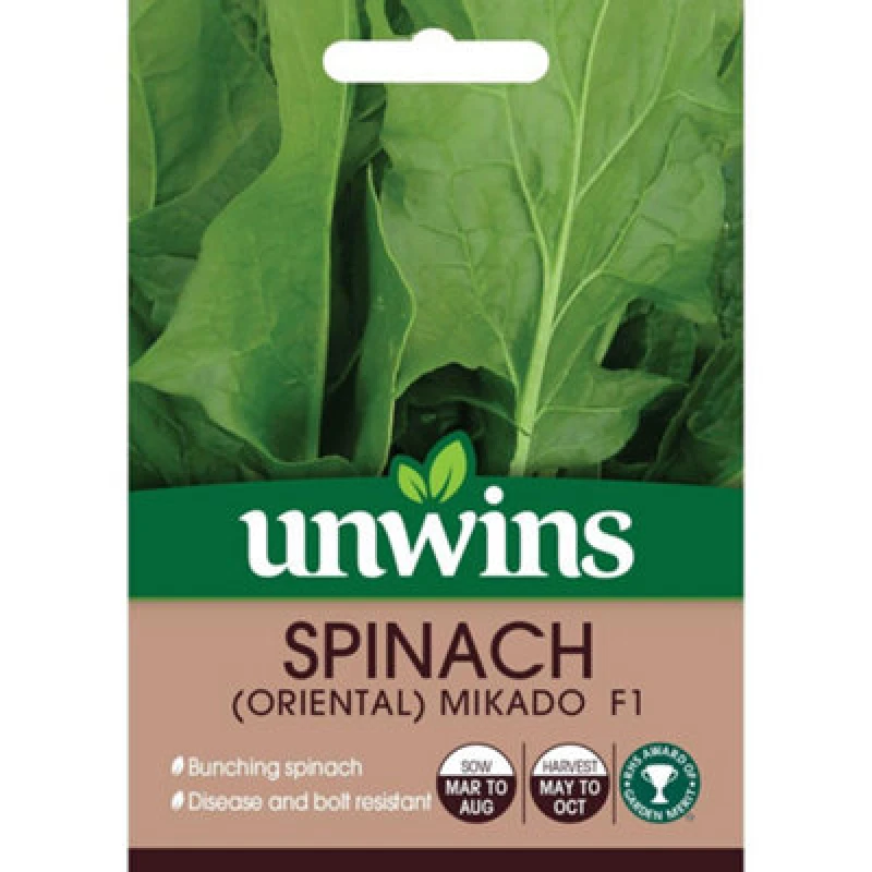 Image of Unwins Spinach (Oriental) Mikado F1
