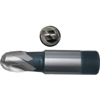Image of 25.00MMX25.00MMSS HSS 2 Flute Threaded Shank Ball Nose Short Series Slo - Sherwood