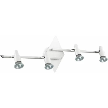 Image of Ideal Lux Slem - 4 Light Ceiling Flush Light White, GU10