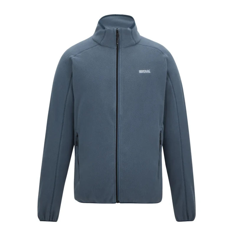 Image of Regatta Mens Hadfield Full Zip Midlayer Fleece in Mid Blue Size: XL Mid Blue Male XL