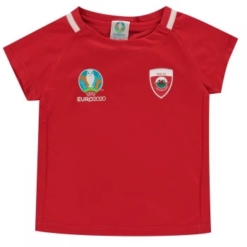 Image of UEFA Euro 2020 Wales Polyester T Shirt Infants - Red