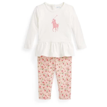 Image of Polo Ralph Lauren Big Polo Player Tee and Legging Sets - Nevis