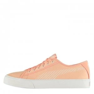 Image of Puma Bari Canvas Trainers Ladies - Peach/White