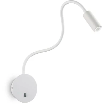 Image of Ideal Lux Lighting - Ideal Lux Focus-2 - LED 1 Light Wall Light White