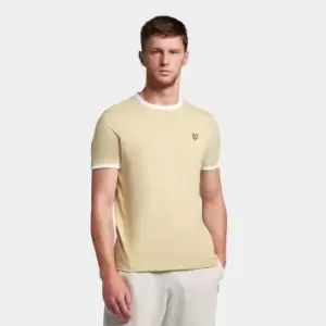 Image of Mens Ringer T-Shirt - Natural Green/ White - L