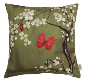 Image of The Chateau By Angel Strawbridge Blossom Cushion - Basil
