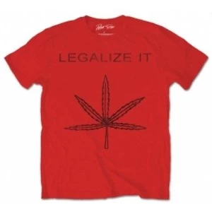 Image of Peter Tosh Legalize It Mens Red T Shirt: Small