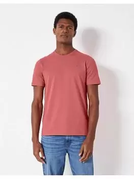 Image of Crew Clothing Crew Classic T-Shirt - Dark Pink Size L, Men