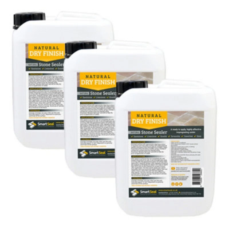 Image of Smartseal Stone Sealer, Sandstone Sealer, Natural Stone Sealer, Dry Invisible, Impregnating, For Limestone, Slate, & More, 3X5L