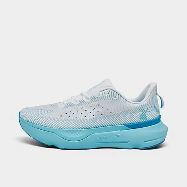Image of Under Armour infinite pro fire and ice trainers in white & blue