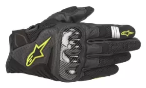 Image of Alpinestars SMX-1 Air V2 Black Yellow Fluo M
