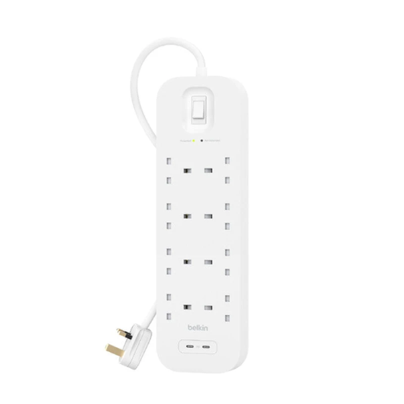 Image of Belkin SURGE USB C 8 OUTLET DUAL USBC 30W P