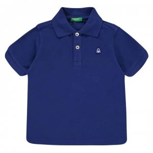 Image of Benetton Classic Polo Top - 23G Blue