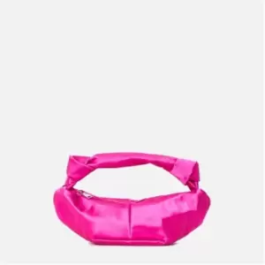 Image of Missguided Knot Detail Satin Bag - Pink