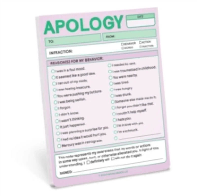 Image of Knock Knock Apology Nifty Note (Pastel Version) Other printed item