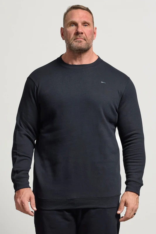 Image of BadRhino BadRhino Men Crew Neck Sweatshirt in Dark Navy Size: 3X-Large Dark Navy XXXL Male 5063589363206