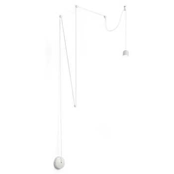 Image of Ideal Lux Lighting - Ideal Lux Tall - LED 1 Light Ceiling Pendant White