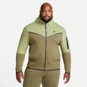 Image of Nike Full Zip Tech Fleece Hoodie Mens - Green
