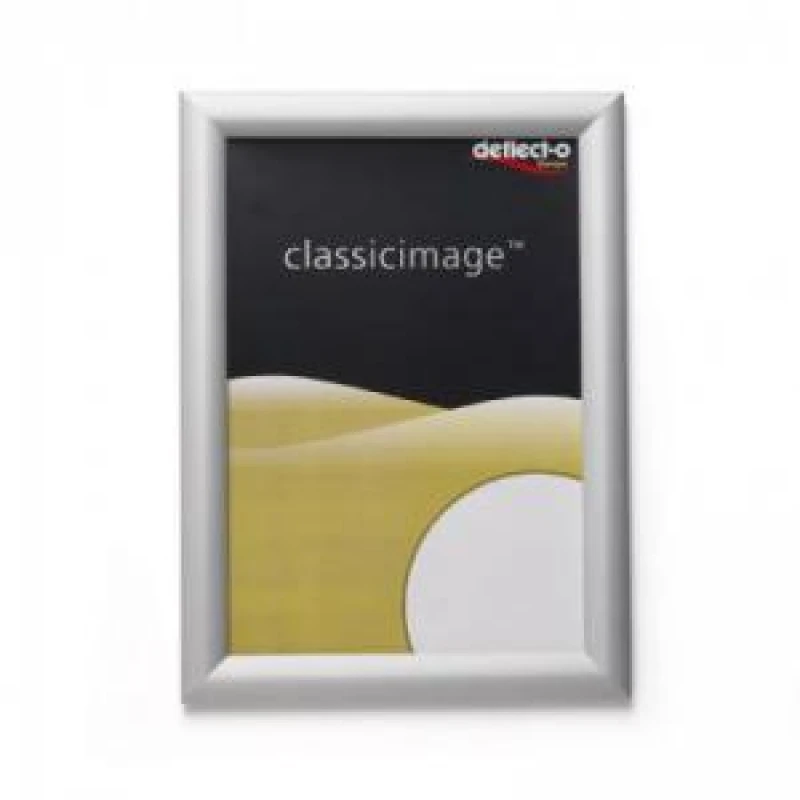 Image of Deflecto Deflecto A5 Wall Mounted 25mm Aluminium Snap Frame Literature Display Sign Holder Silver Effect Frame - SFA5S SFA5S