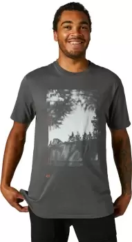 Image of FOX Break Off Premium T-Shirt, grey Size M grey, Size M