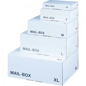 Image of LSM White Mailing Box 325x245x105mm Size M White PK20
