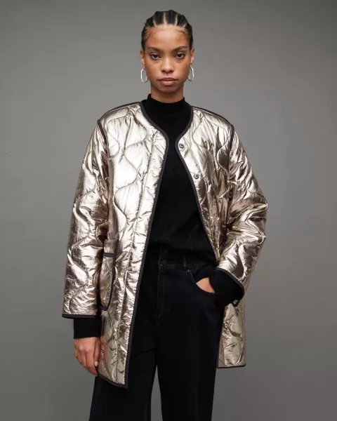 Image of AllSaints Phyllis Relaxed Reversible Liner Jacket