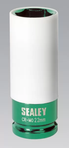 Image of Genuine SEALEY SX03022 Alloy Wheel Impact Socket 22mm 1/2Sq Drive