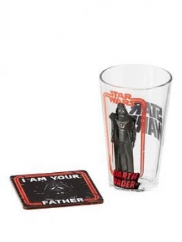 Image of Star Wars I Am Your Father Pint Glass And Beer Mat