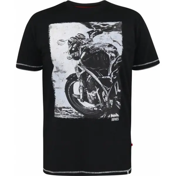Image of D555 by Duke Duke Mens Big Size D555 Photographic Bike Printed Crew Ne