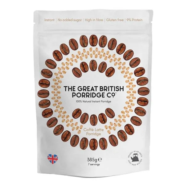 Image of The Great British Porridge Caffe Latte Porridge Coffee 385g
