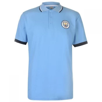 Image of Source Lab Manchester City Polo Shirt Mens - Sky Blue
