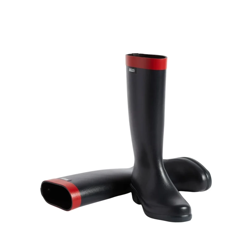 Image of Aigle Myrica Rubber Womens Calf Length Boots - Marine - Size:UK 6.5